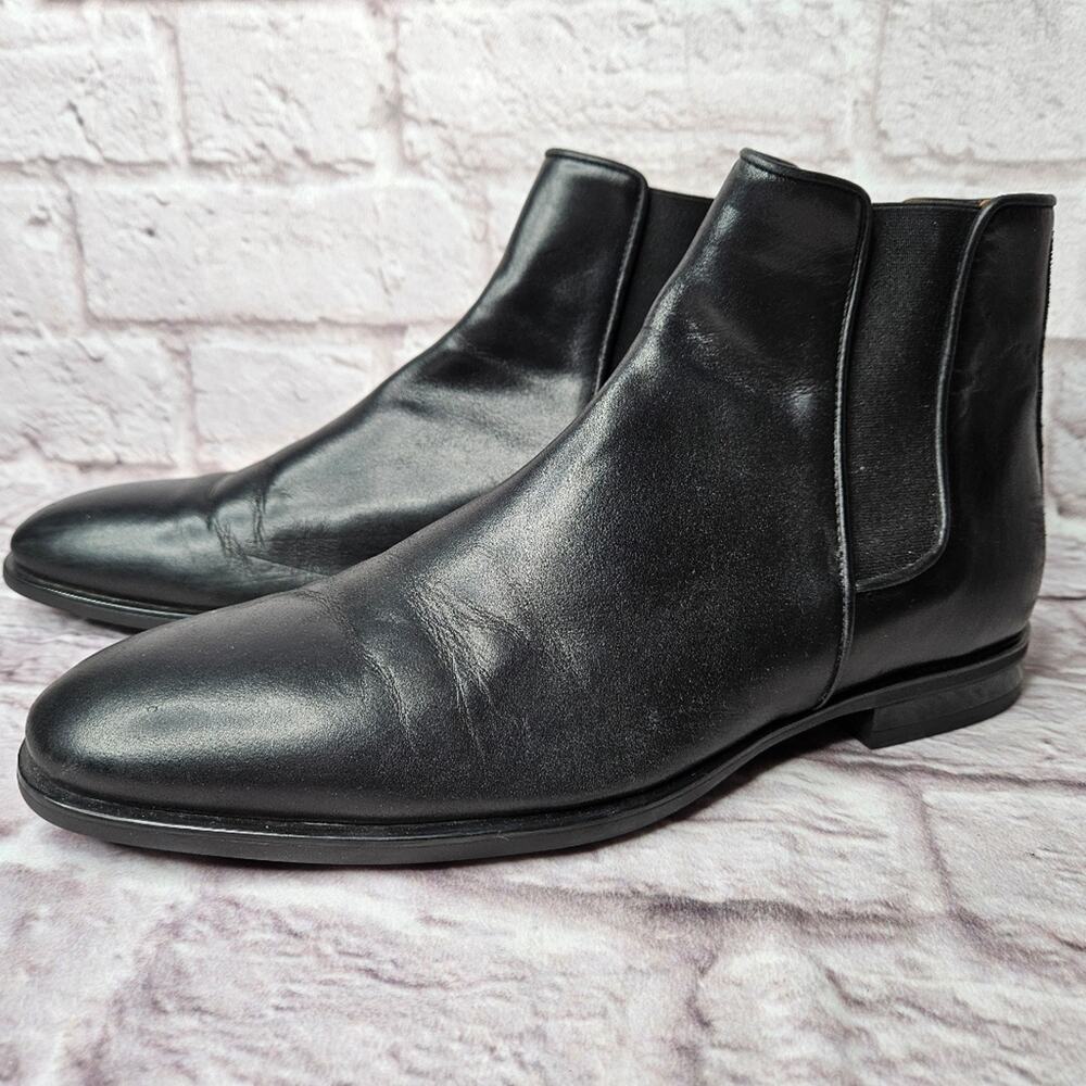 Aquatalia Men's Black Italian Chelsea Boots Size 11.5